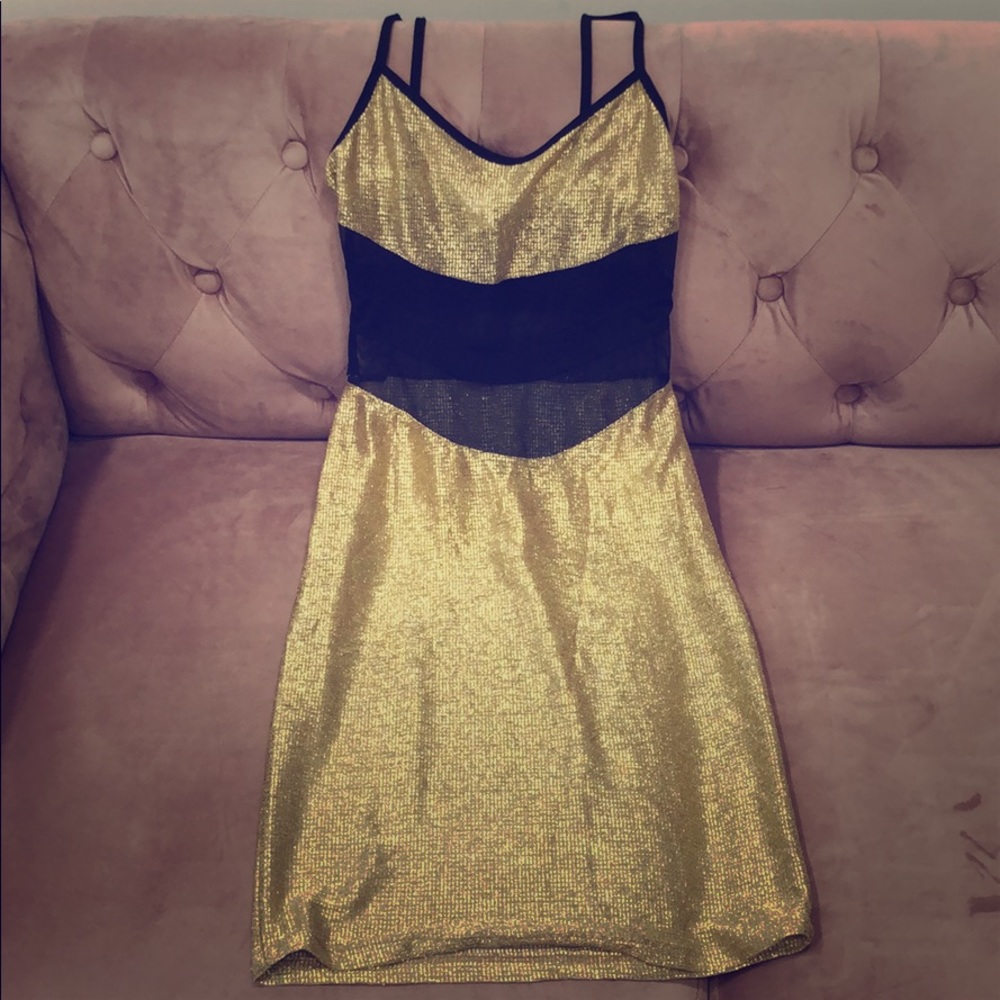 Golden Girl Mini-Dress